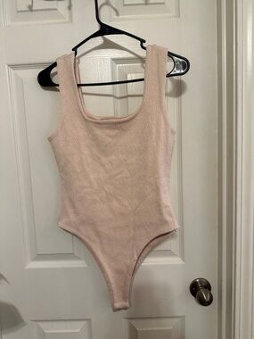 Kids Sleeveless Pink/Nude One-Piece Bodysuit - Soft Tank Style